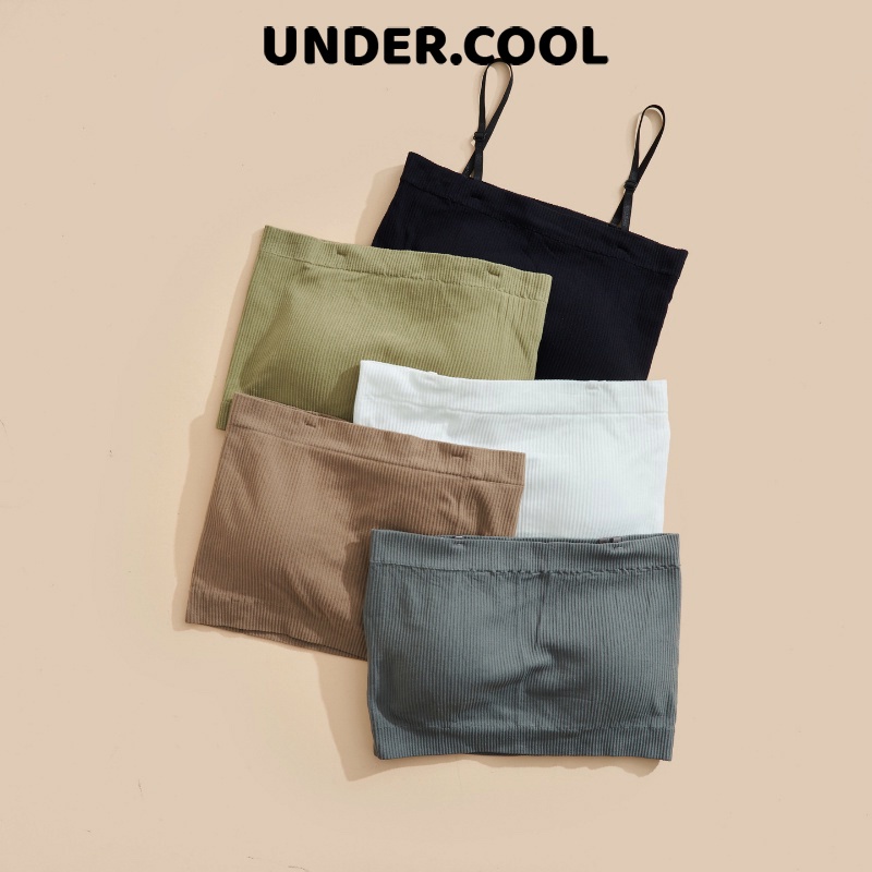 Áo 2 Dây Dáng Quây UNDERCOOL Đệm Rời, Chất Cotton Mềm A2D12