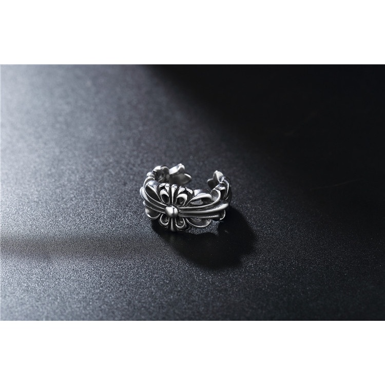 Nhẫn nam unisex titan chrome heart kiểu hở 04 không gỉ MR2211