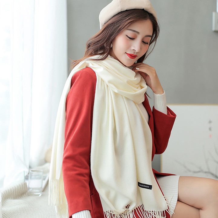 Khăn Choàng Cổ Nữ Cashmere chất vải Len mềm mịn hàng Quảng Châu