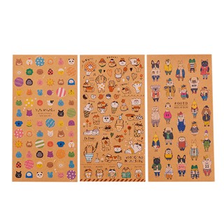 3 Sticker Dán Bìa Nâu - Thỏ Hồng VPP
