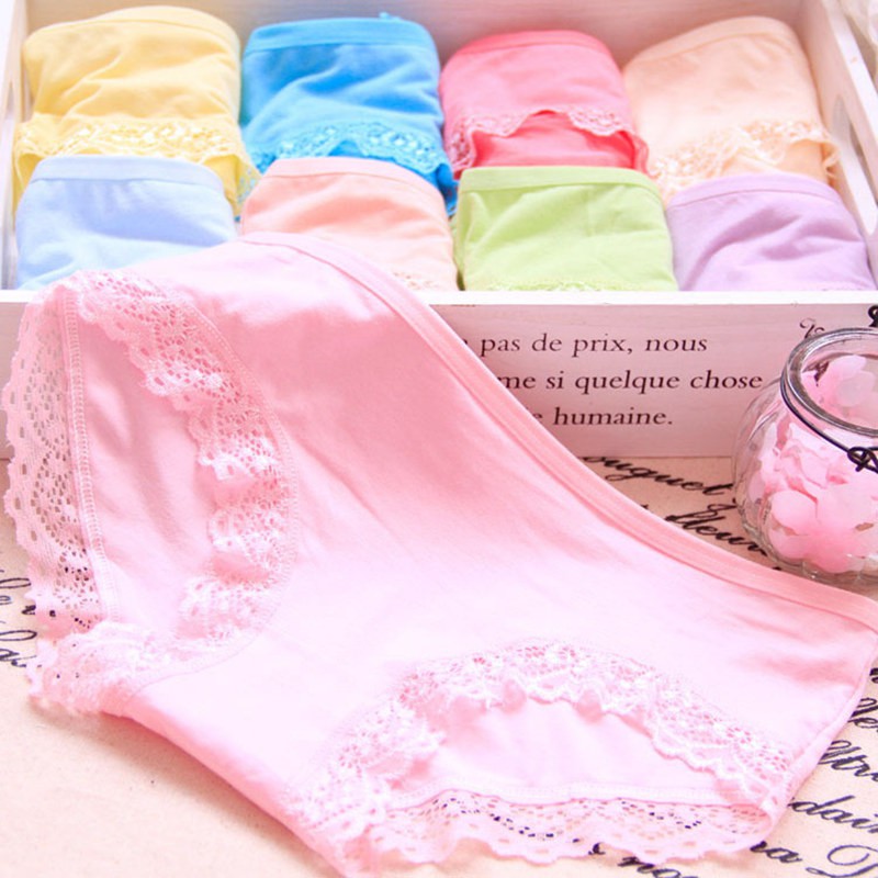Quần lót ren màu trơn kích thước M-4XL