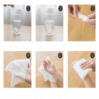 Set 20 Viên Khăn Mặt Dạng Nén Dùng Một Lần, Khăn Giấy Nén Dạng Viên Kẹo Tiện Lợi Đi Du Lịch
