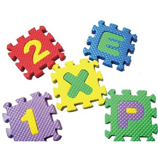Set 36 miếng xốp EVA lắp ráp họa tiết số và chữ cái