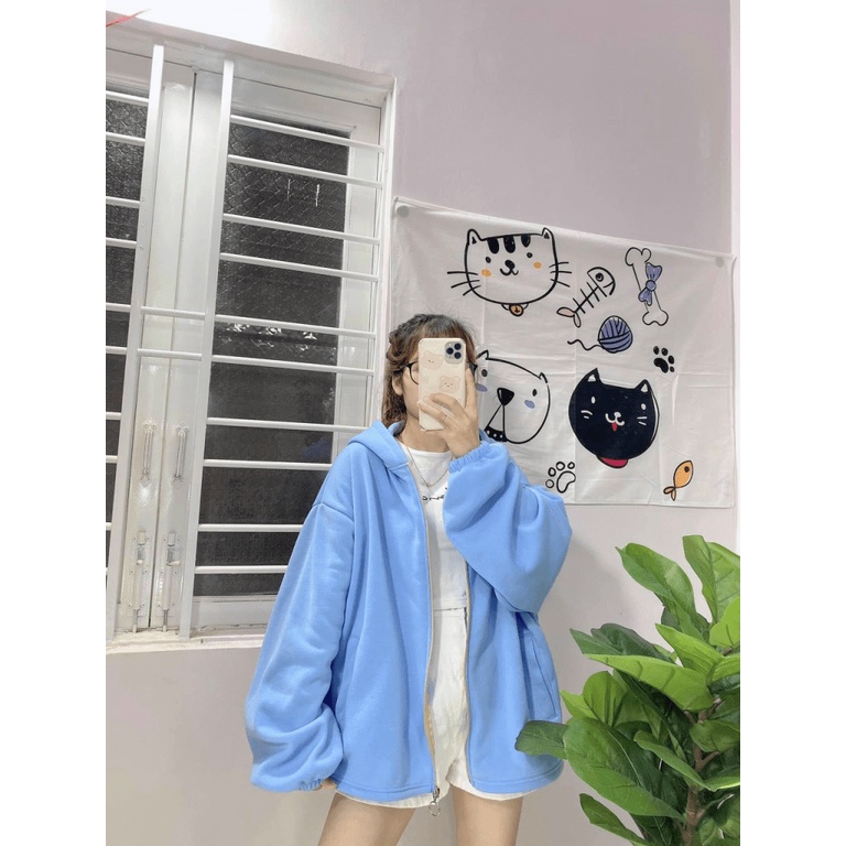 [HCM] ÁO KHOÁC NỈ CARDIGAN NỮ FORM RỘNG Y HÌNH THỜI TRANG TRẺ TRUNG HOT HIT HIYU STORE
