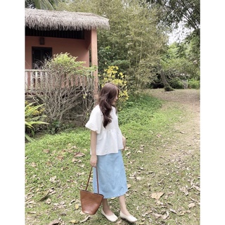 Áo baby cổ vuông tay phồng Ma Vie - Bunny top