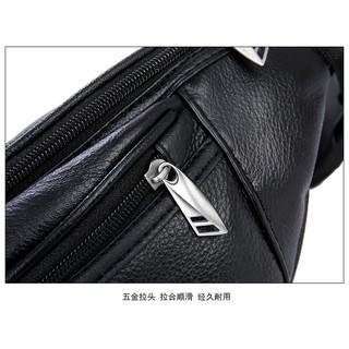 100% Da Thật Chính Hãng Retro Da Bò Eo Túi Nam Ngực Túi Đeo Ngang Túi Thể Thao Ngoài Trời Túi womenbag