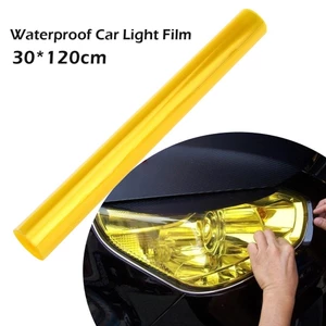 Nhãn Dán Phim Màu Vàng 30*120Cm Nhãn Dán Cho Xe Hơi Đèn Sương Mù Đèn Pha Nhãn Dán Đề Can Thay Đổi Màu Chống Nước-OTLZ