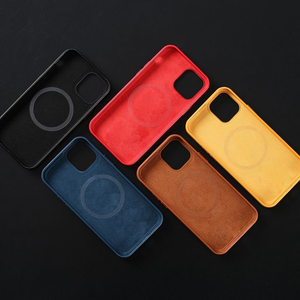 Ốp Da Tương Thích Cho iPhone 17 14 Plus 16 15 13 12 Pro Max Mini Có Từ Tính Sạc Không Dây Vỏ Điện Thoại Tương Thích Cho iPhone 13 Pro Max Cover