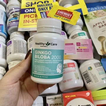 Viên Bổ não Ginkgo Biloba 2000 Healthy Care, 100 viên ( 2K HC )