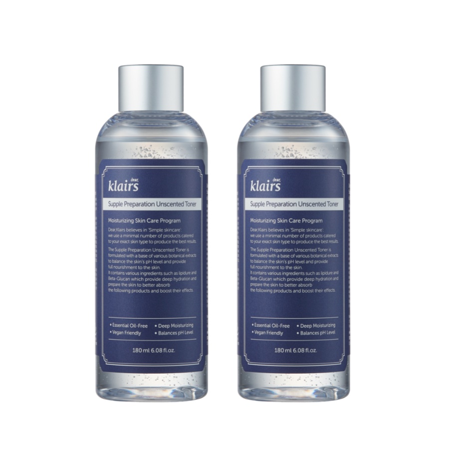 Ảnh Combo 2 Nước hoa hồng Dear, Klairs Supple Preparation Unscented Toner 180ml 3