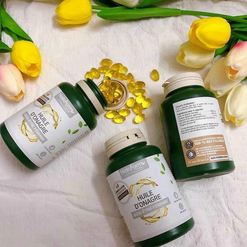 Hoa Anh Thảo Hữu Cơ Pháp Nat Form Huile Onagre 1500mg Lọ 200 Viên