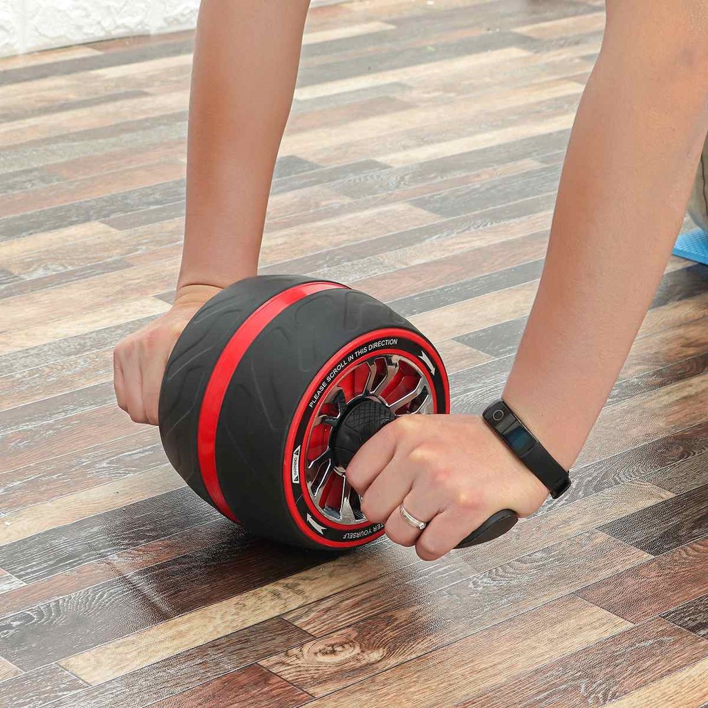 Con lăn tập cơ bụng YOGA chống ồn, dụng cụ SPORTY được thiết kế chắc chắn, tích hợp lò xo hiện đại