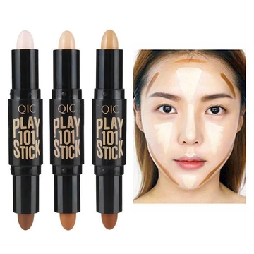 Thanh Tạo Khối Đôi QIC Chuyên Dụng | Kem Che Khuyết Điểm | Thỏi Tạo Khối Mũi 3D Tiện Dụng Chất Lượng Cao | Làm Sáng Da Mặt | Bắt Sáng Duo | Que Kem Tạo Khối Trang Điểm Chuyên Dụng
