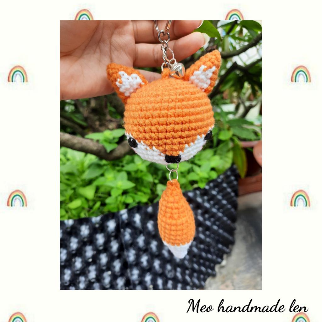 Móc khóa bé cáo - Handmade len - Amigurumi - Crochet