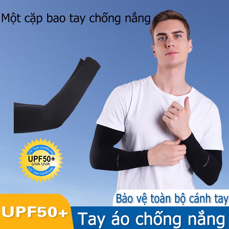 Găng ống tay lụa lạnh chống nắng chống tia cực tím UPF50+ cho lái xe câu cá đạp xe