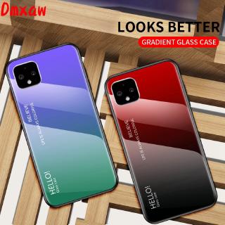 Ốp điện thoại mặt kính cường lực cứng viền mềm màu gradient dành cho Google Pixel 4 3A 3 2 XL