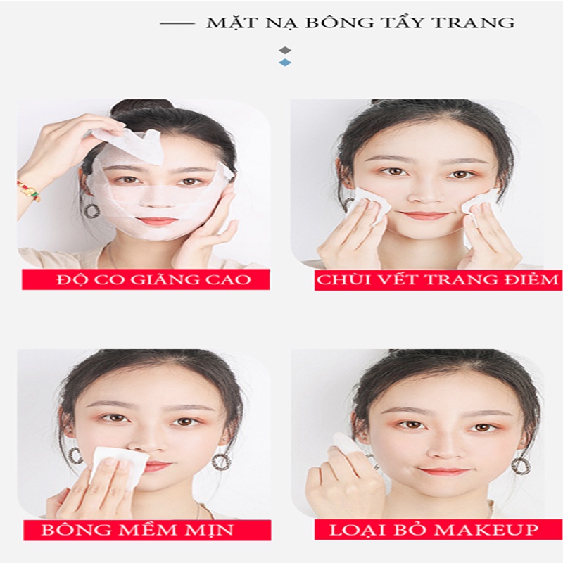 Bông tẩy trang cotton, MUMMI  Đắp Lotion Mask Mặt Nạ Toner 50-240 miếng,co giãn,dưỡng ẫm,miếng bông mỏng siêu mịn.