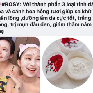 Mặt nạ tươi sữa và hoa hồng Handmade