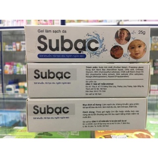 Gel Subạc giúp làm sạch, sát khuẩn, tái tạo da, ngăn ngừa sẹo