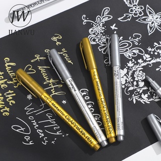 Jianwu 1 Vàng Bạc Kim Loại Màu Bút Sinh Viên Vẽ Highlighter Bút Viết Đồ Dùng Học Tập Văn Phòng Phẩm