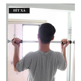 Xà Đơn Treo Tường Gắn Cửa Inox Không Cần Bắt Vít Đại Nam Sport + Tặng Găng Tay Tập Xà