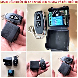 CÔNG TẮC ĐIỀU KHIỂN TỪ XA 12V 4 KÊNH LẮP XE MÁY Ô TÔ LOẠI TỐT TẶNG 2 CÔNG TẮC