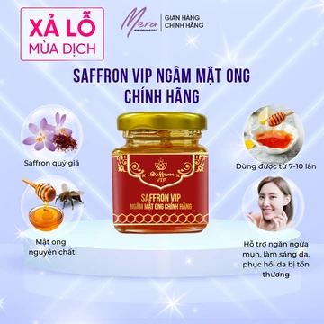 SaffronVIP ngâm mật ong chính hãng, nghệ tây mật ong thượng hạng hộp 45g