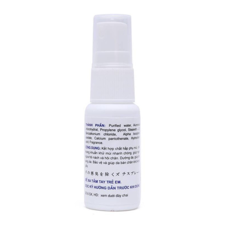 Ảnh Xịt khử mùi hôi nách Alcohol Free Zuchi (20ml) hương thơm nhẹ, không cồn, không kích ứng da - XZ2 01 4