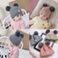 Mũ nón len trẻ em 2 quả bông chất dày mịn cho bé trai bé gái sơ sinh 0 - 2 tuổi ShinHome