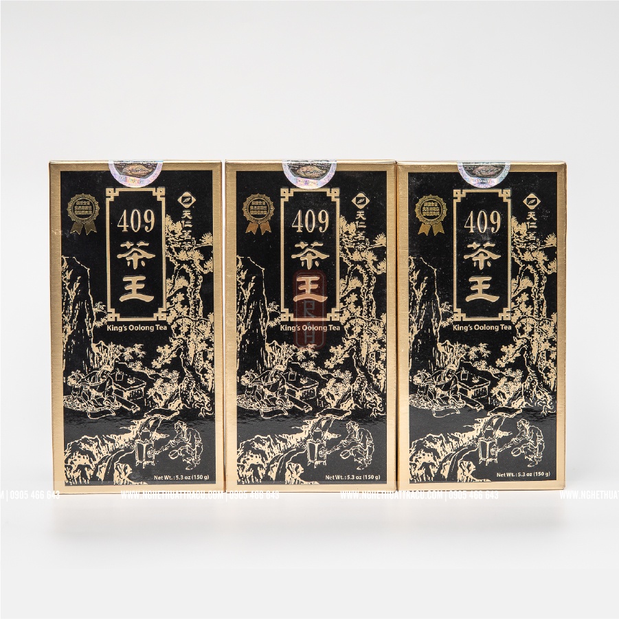 Trà Vương TenRen chính hãng, King's Oolong Tea 409, đóng hộp thiếc, khối lượng 150g trà