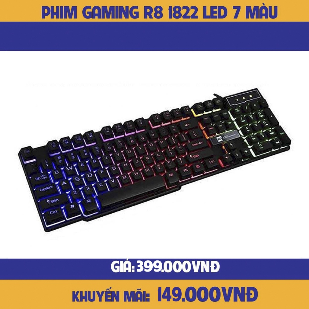 Bàn Phím Giả Cơ Chuyên Game R8 1822 LED 7 Màu - Đen - Hàng Nhập Khẩu ...