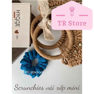 Scrunchies cột tóc xốp mini nhiều màu sắc