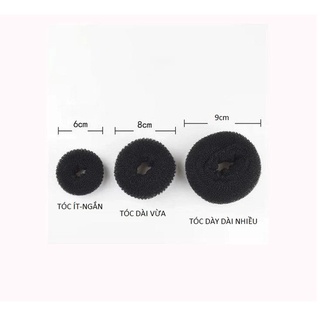Phồng búi, độn tóc phồng tròn củ tỏi bộ 3 chiếc Hamin