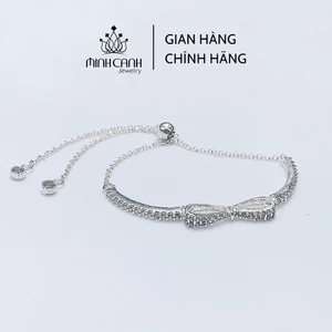 Lắc Tay Bạc Nữ Nơ Đính Đá - Minh Canh Jewelry
