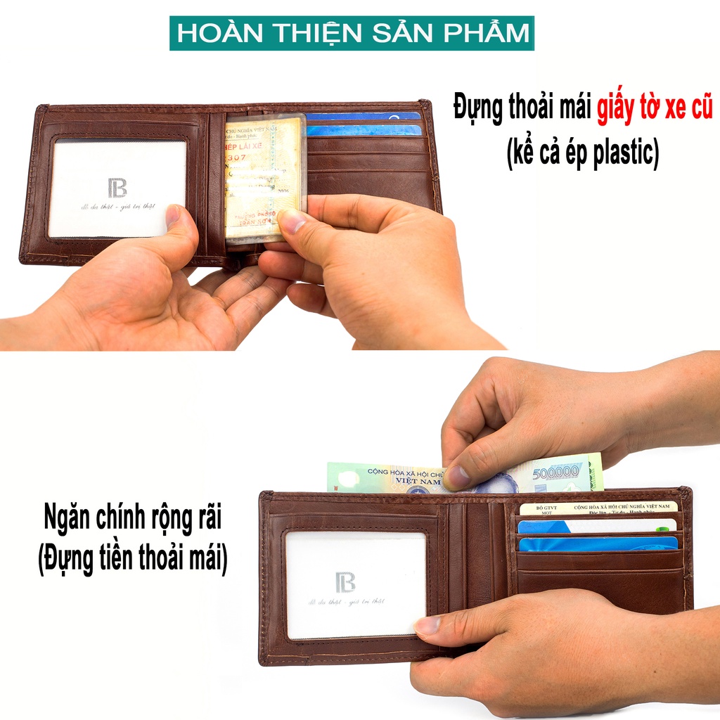 Ảnh Ví nam da bò sáp cao cấp V108-Bụi Leather 3