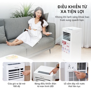 Điều hòa di động Fujihome PAC07 công suất 7000BTU điều khiển từ xa - Máy nén liên doanh TOSHIBA