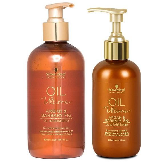 Dầu gội Schwarzkopf OIL Ultime Argan & Barbary Fig suôn mượt tóc to sợi thô cứng