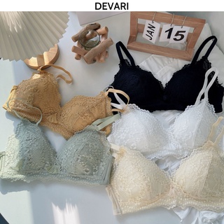 Áo ngực nữ ren không gọng mềm mại thoáng mát, Áo lót nữ sexy quyến rũ gợi cảm DEVARI A2004