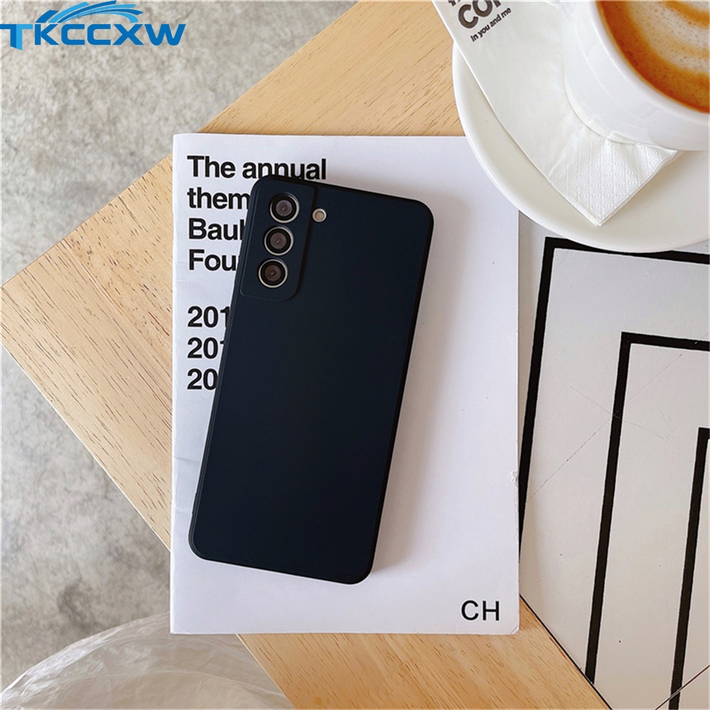 Ốp điện thoại Tpu mềm màu kẹo lưng nhám cho Samsung Galaxy S21 S20 Fe S21 Ultra S21 Plus