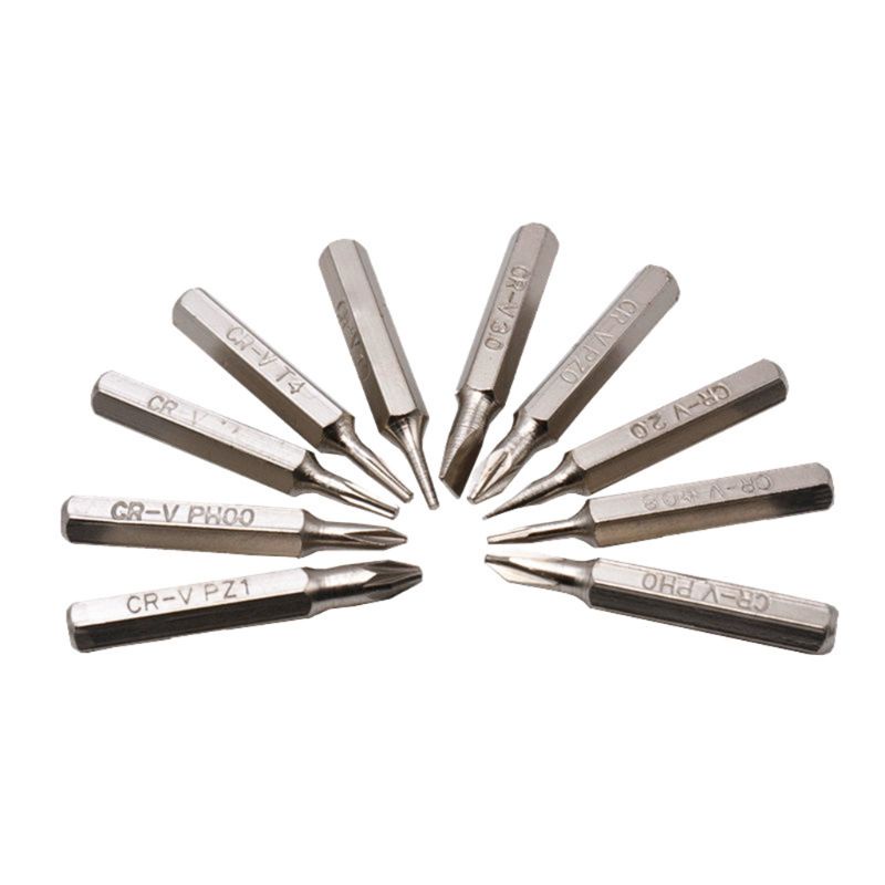 Bộ 10 đầu tua vít từ tính Cr-V Ph00 Ph0 Z1 Z0 3.0 2.0 1.0 T5 T4 0.8 đa năng và tiện lợi