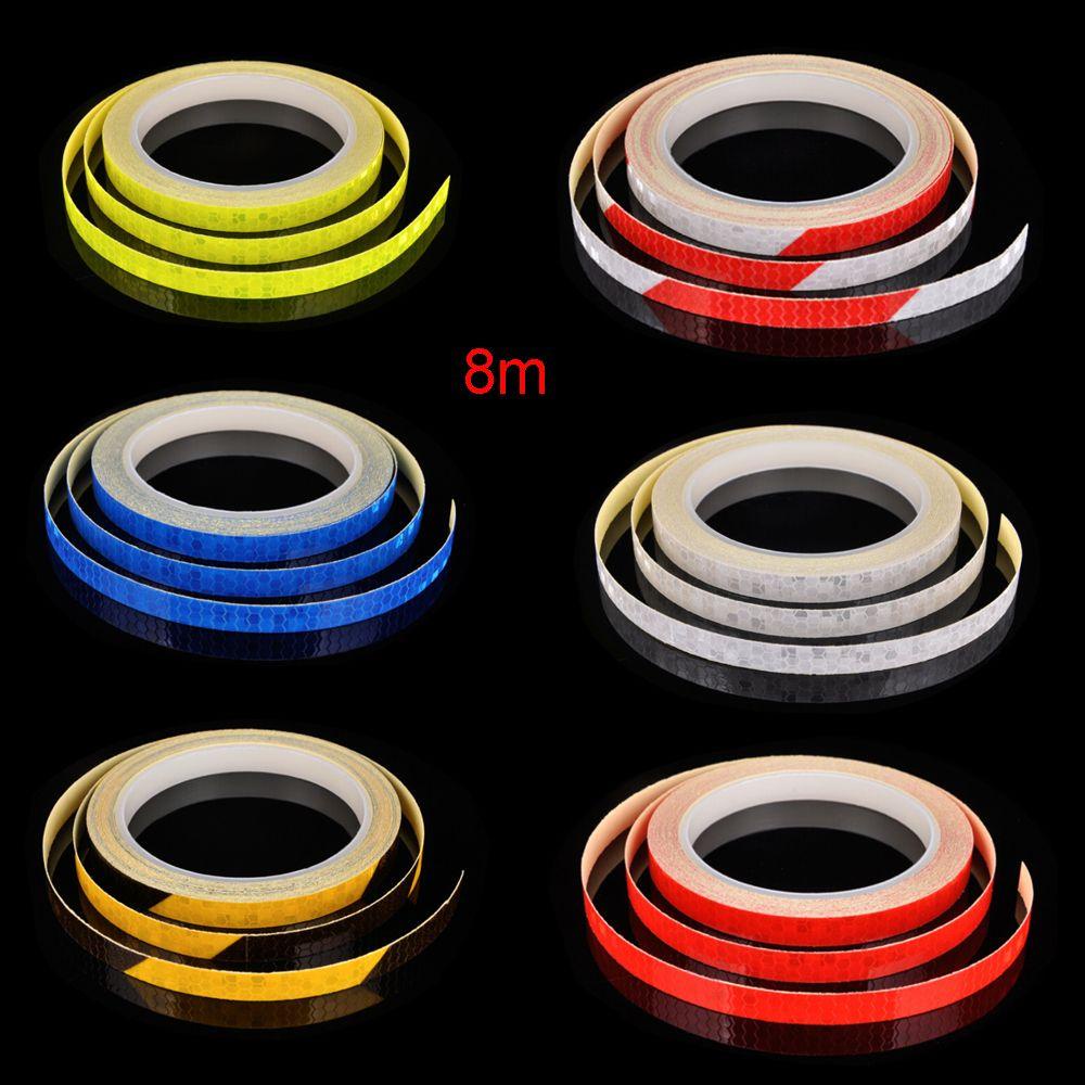 Decal Vành Bánh Xe Phản Quang 1cm x 8m - Băng Dán An Toàn Xe Đạp Xe Máy Chống Nước Thời Trang