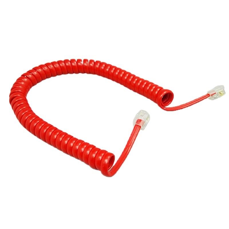 Moon 6FT 4 lõi Dây cuộn Điện thoại cầm tay Cáp kết nối điện thoại RJ9 1 85m
