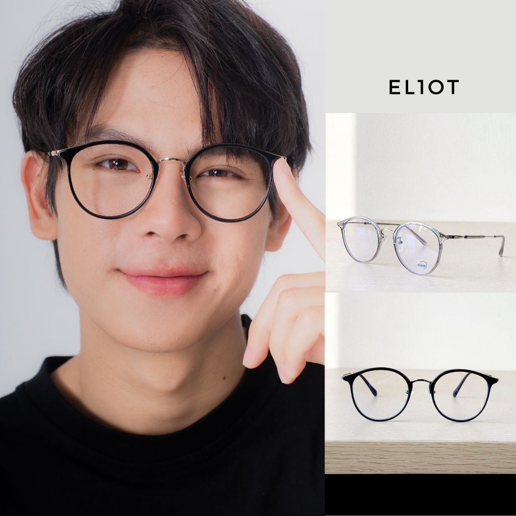Kính mắt mèo ELIOT Eyewear gọng cận nam nữ thời trang tròng chống ánh sáng xanh có thể thay cận EL8275