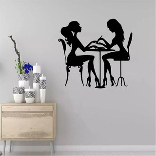 Decal Trang Trí Cửa Tiệm Nail - Spa - HairSalon - Nối Mi P2