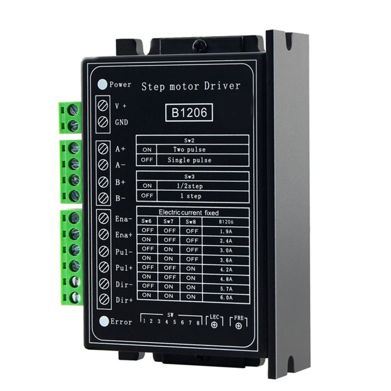 Trình điều khiển động cơ bước btsg B1206 6A cho độ phân giải siêu nhỏ DC 20V 120V cho động cơ bước Nema 17 và 23