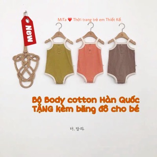 [TẶNG BĂNG ĐÔ] Bodysuit cho bé ❤️ đồ liền thân phong cách Hàn quốc - bộ 2 dây bé gái - Thời trang trẻ em