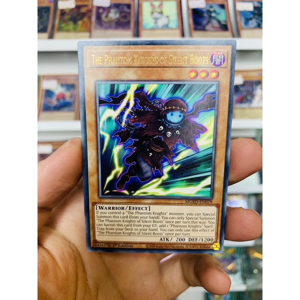 Thẻ Bài Lẻ Yugioh Mã Mged En079 The Phantom Knights Of Silent Boots Gold Letter Rare 1st 9213