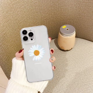 Ốp Họa Tiết Daisies Màu Vàng Cho iPhone 17 16 15 14 13 12 11 Pro Promax 14Plus mini X XS XR XSMAX 6 6s 6plus / 6splus 7 8 SE2020 7plus / 8Plus Vỏ Mềm Trong Suốt QMGT