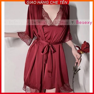 Áo Choàng Ngủ Lụa Sang Chảnh Cao Cấp Nhiều Màu Áo Choàng Ngủ (Không Kèm Váy)