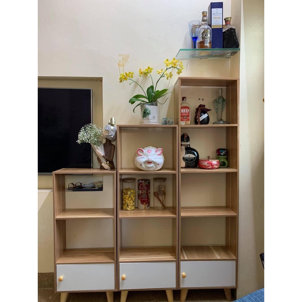 Kệ Sách Dạng Tủ Ong Phong Cách Bắc Âu Hiện Đại 3 Tầng 4 Tầng 5 Tầng